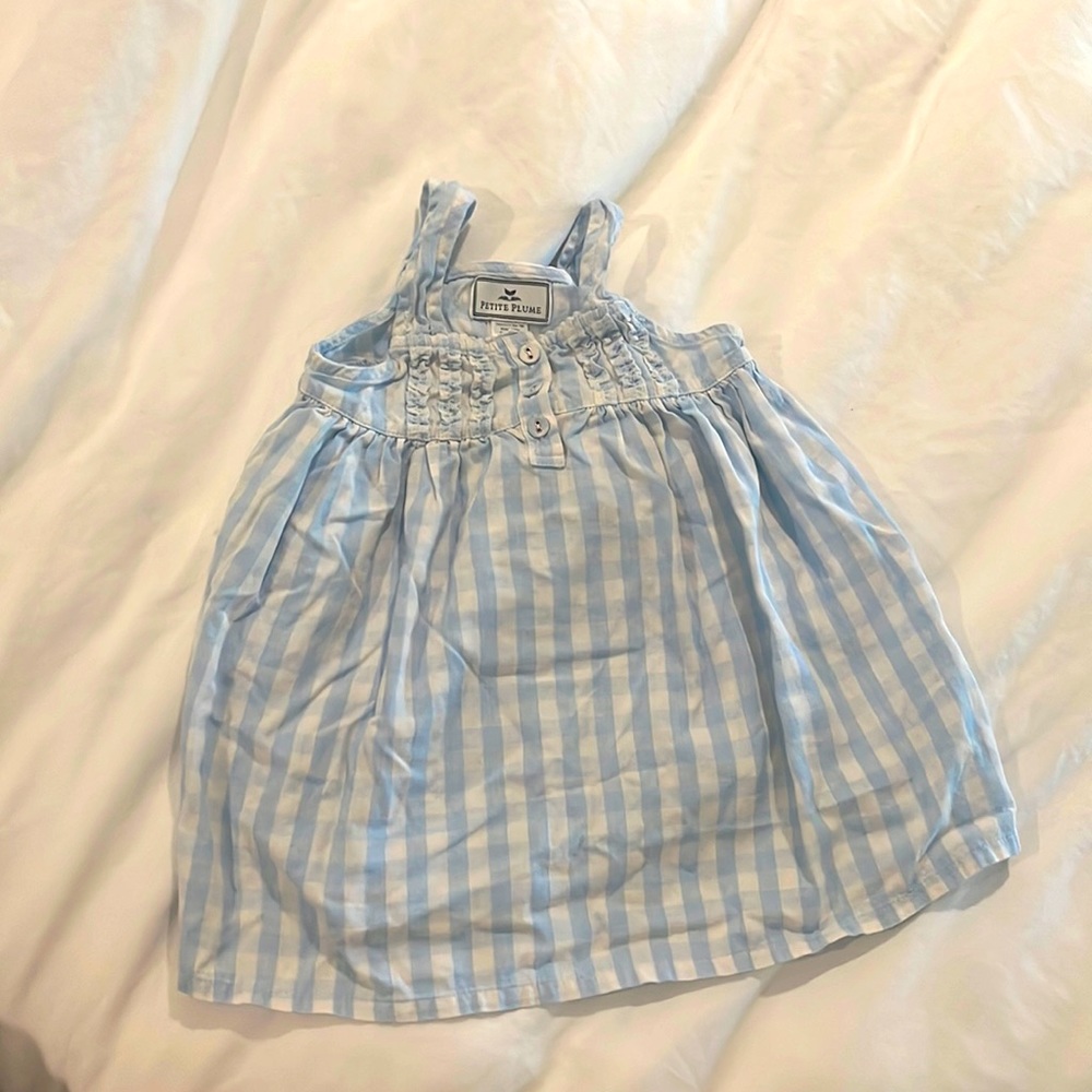 Petite Plume blue and white dress